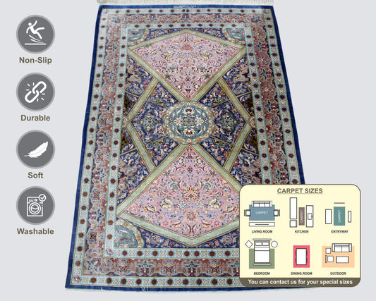 Qum Signed Area Rug 151cm x 101cm