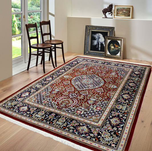 Qum Silk Signed Area Rug 143cm x 97cm